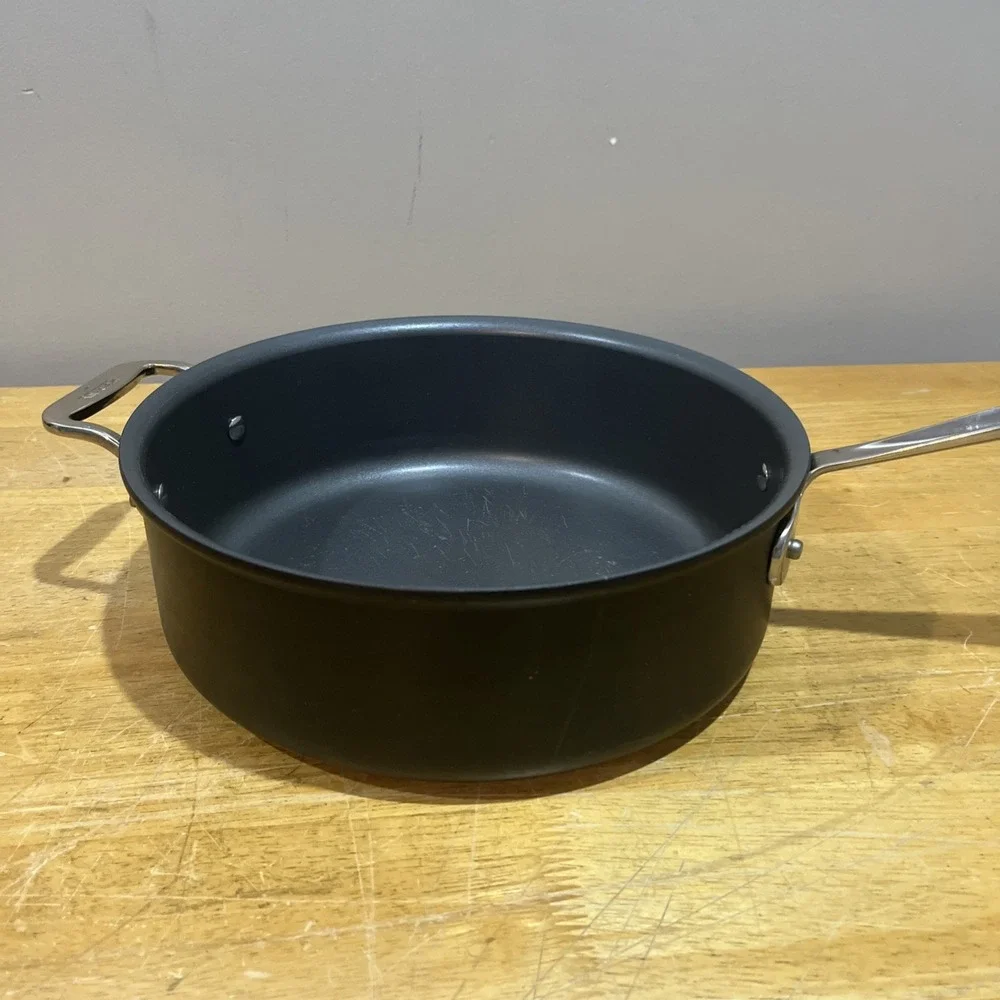 All-Clad HA1 4 Qt 12 inch Saute Pan Hard Anodized Nonstick Helper Handle‎ No Lid